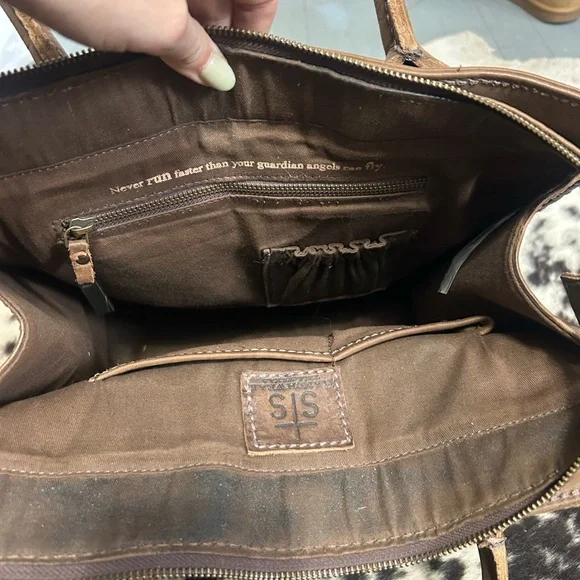 STS Ranchwear Rustic Brown Leather Chaps Tote Large - Picture 4 of 5